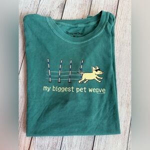 TEDDY THE DOG My Biggest Pet Weave Shirt Medium NWT